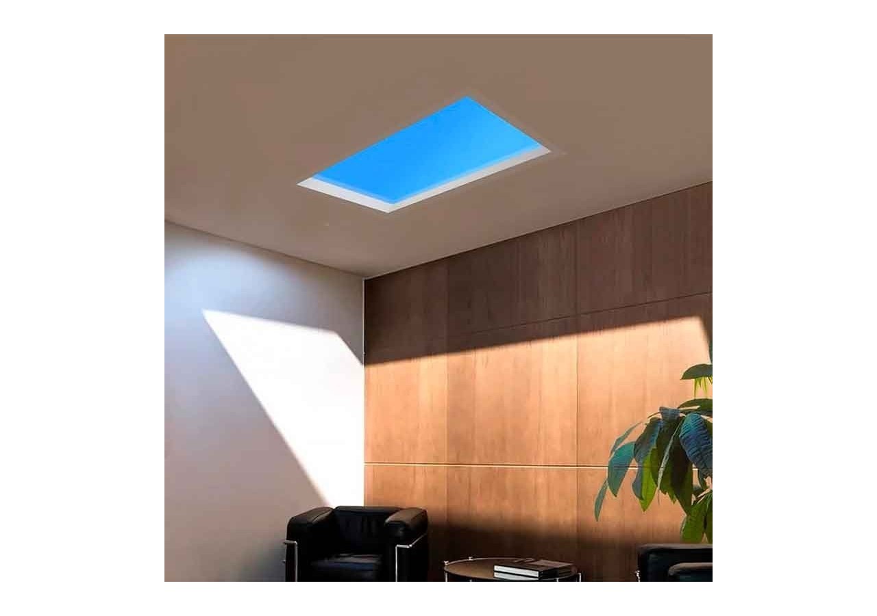 Panneau LED "SMART Blue Skylight"-Effet de ciel-Daylight-50W-60x30cm - B5228-BS-60X30-S - Barcelona LED