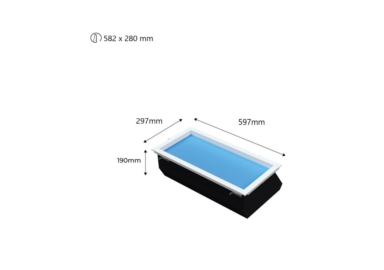 Panneau LED "SMART Blue Skylight"-Effet de ciel-Daylight-50W-60x30cm - B5228-BS-60X30-S - Barcelona LED