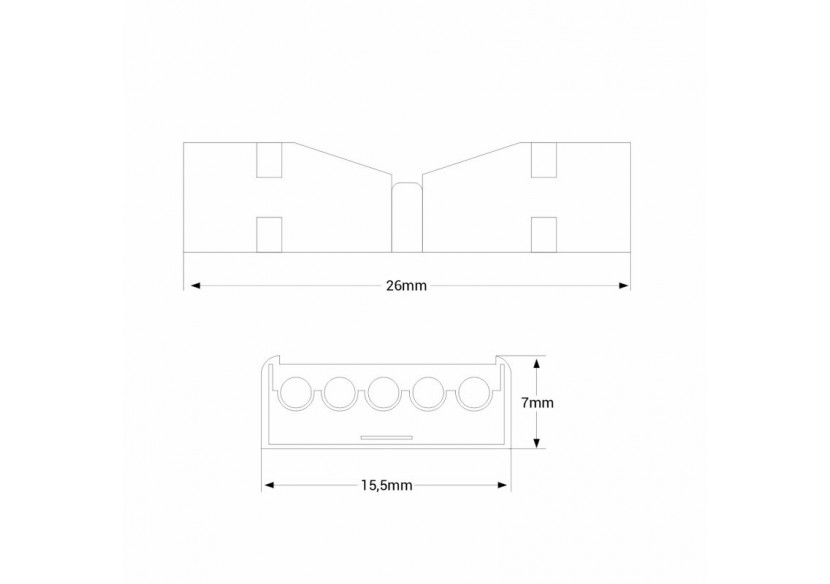Raccord rapide à 5 broches pour câbles RGBW (5 fils) - WHM-2220-CC5 - Barcelona LED
