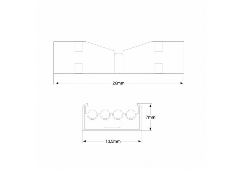 Raccord rapide à 4 broches pour câbles RGB (4 fils) - WHM-2220-CC4 - Barcelona LED