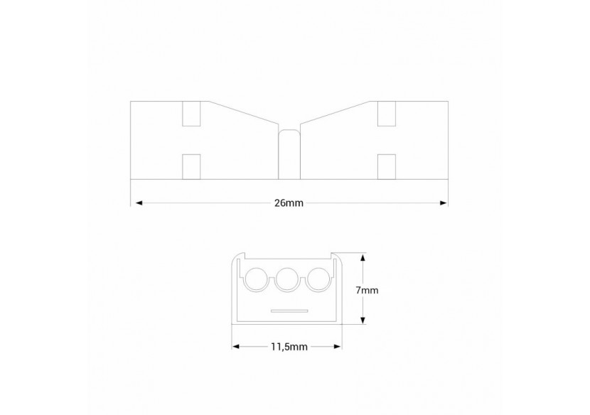 Raccord rapide à 3 broches pour câbles CCT (3 fils) - WHM-2220-CC3 - Barcelona LED