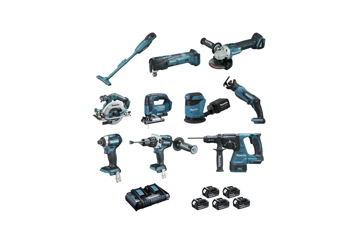 Ensemble de 10 machines 18 V Li-Ion expert - Makita : Confort'Mat