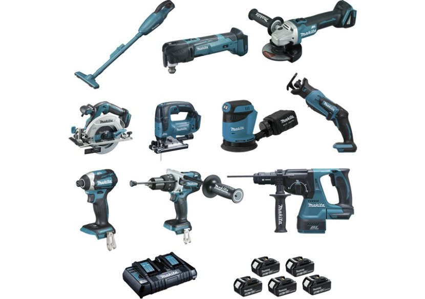 Ensemble de 10 machines 18 V Li-Ion expert - Makita : Confort'Mat