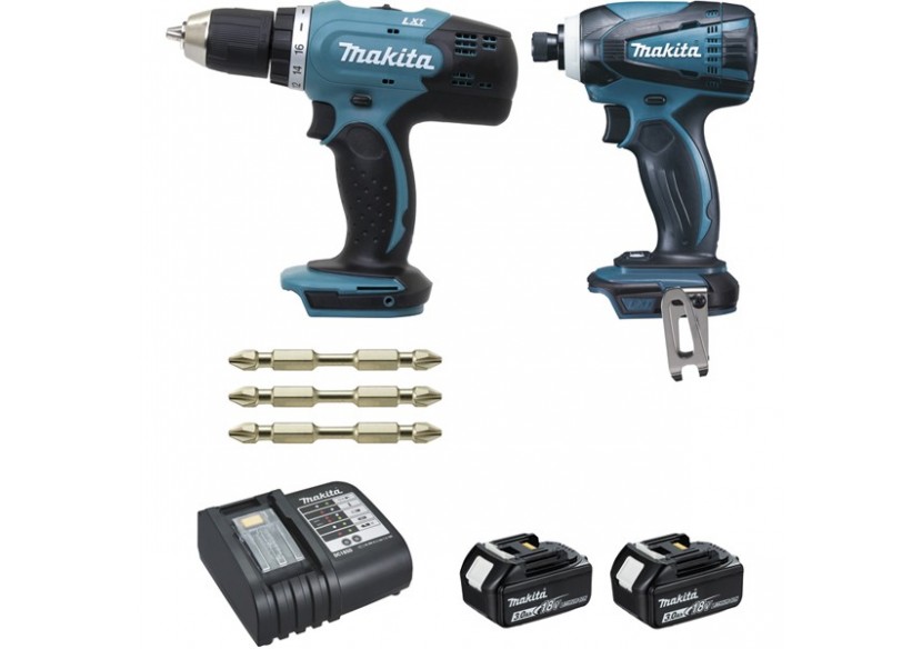 Ensemble perceuse et visseuse à choc 18 V Li-Ion usage occasionnel - Makita : Confort'Mat