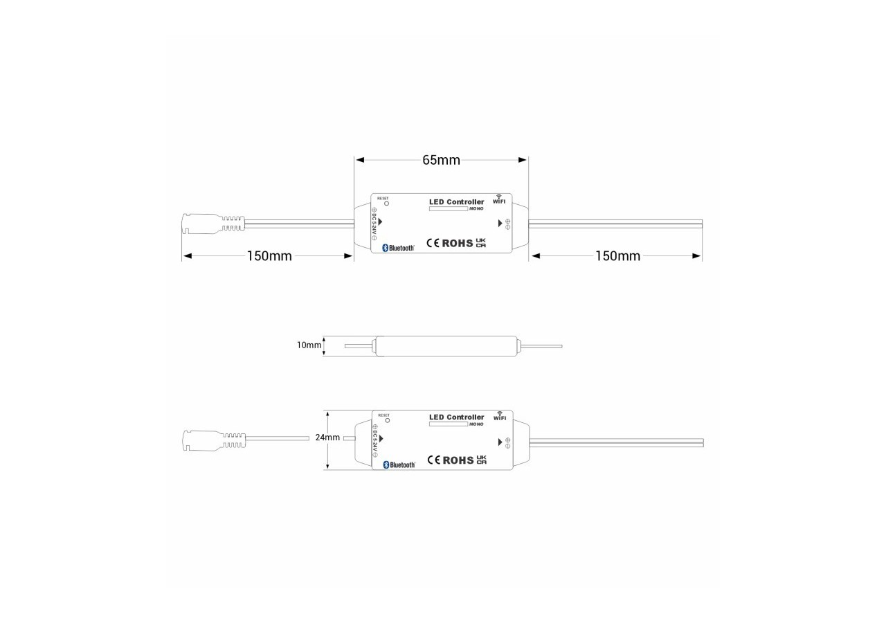 Mini contrôleur monochrome-WiFi + Bluetooth-5-24V DC-3,5A - CTL-AAW-MONO-34 - Barcelona LED