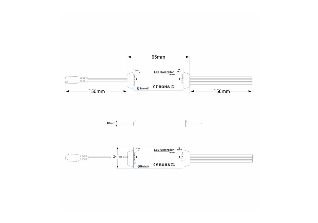 Mini contrôleur RGBW-WiFi+ Bluetooth-5-24V DC-3.5A - CTL-AAW-RGBW-34 - Barcelona LED