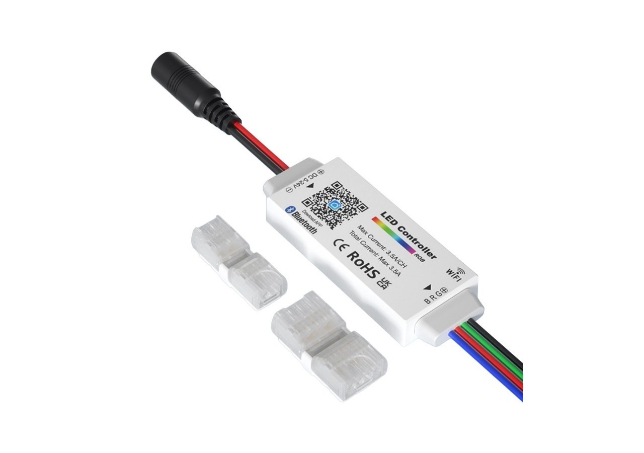 Mini contrôleur RGB-WiFi + Bluetooth-5-24V DC-3,5A - CTL-AAW-RGB-34 - Barcelona LED