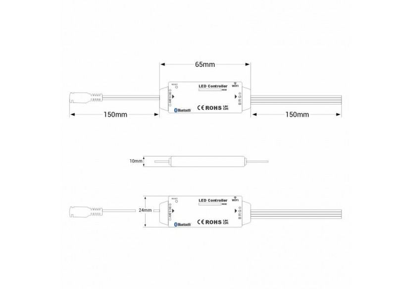 Mini contrôleur RGB-WiFi + Bluetooth-5-24V DC-3,5A - CTL-AAW-RGB-34 - Barcelona LED
