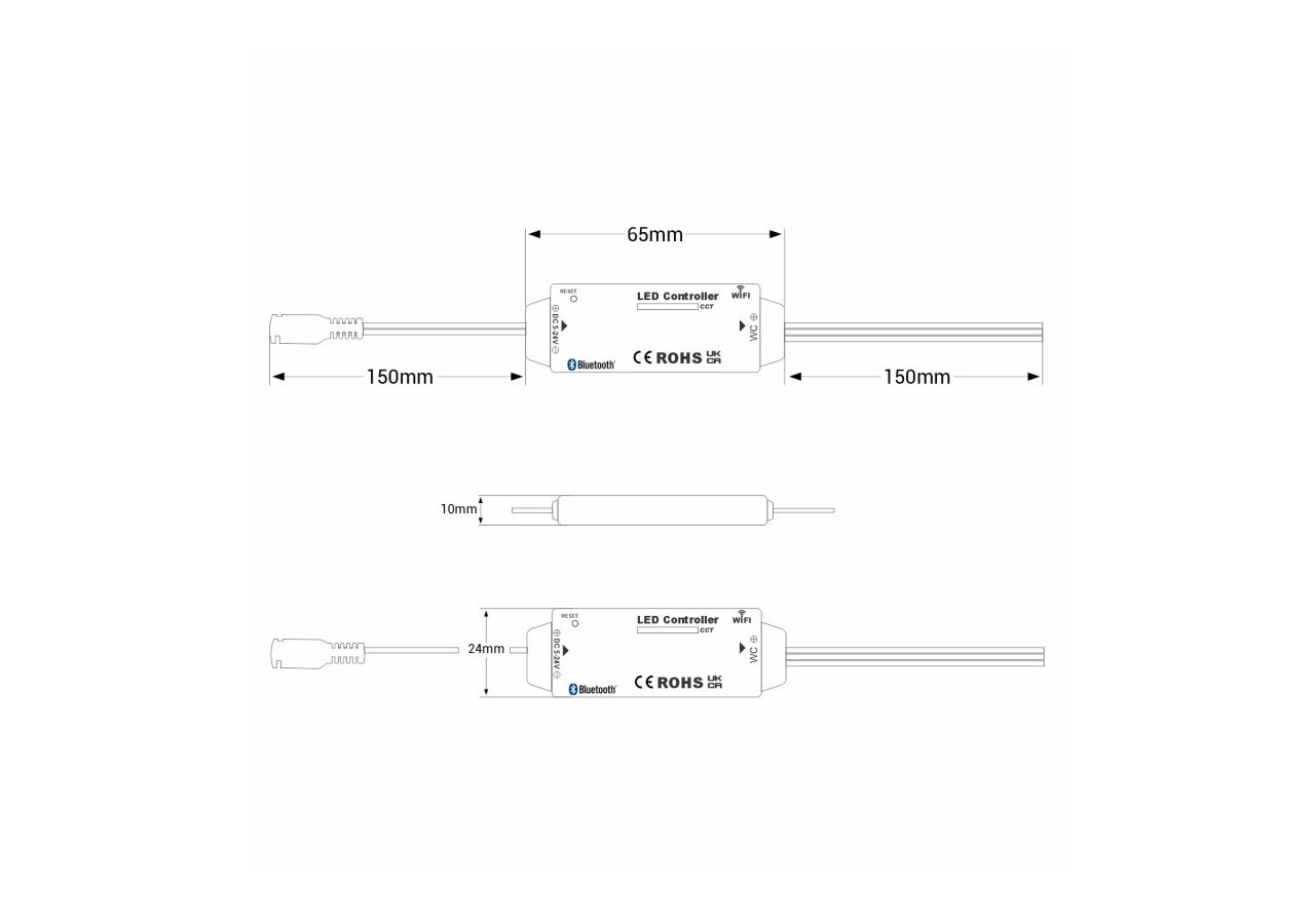 Mini contrôleur CCT-WiFi + Bluetooth-5-24V DC-3.5A - CTL-AAW-CCT-34 - Barcelona LED