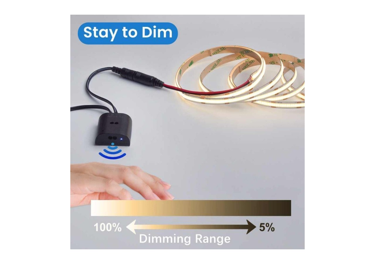 Capteur double de marche/arrêt et de gradation pour rubans LED-5-24V DC - DMSC-H-20ABB - Barcelona LED