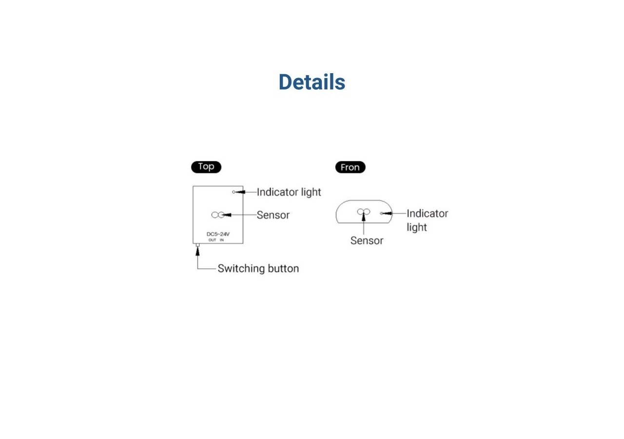 Capteur double de marche/arrêt et de gradation pour rubans LED-5-24V DC - DMSC-H-20ABB - Barcelona LED