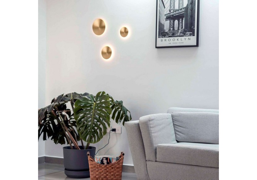 Applique murale LED ronde "Eclipsis" 12W-3000K-IRC90-Driver KeGu-IP20 - LN1587-12W-D - Barcelona LED