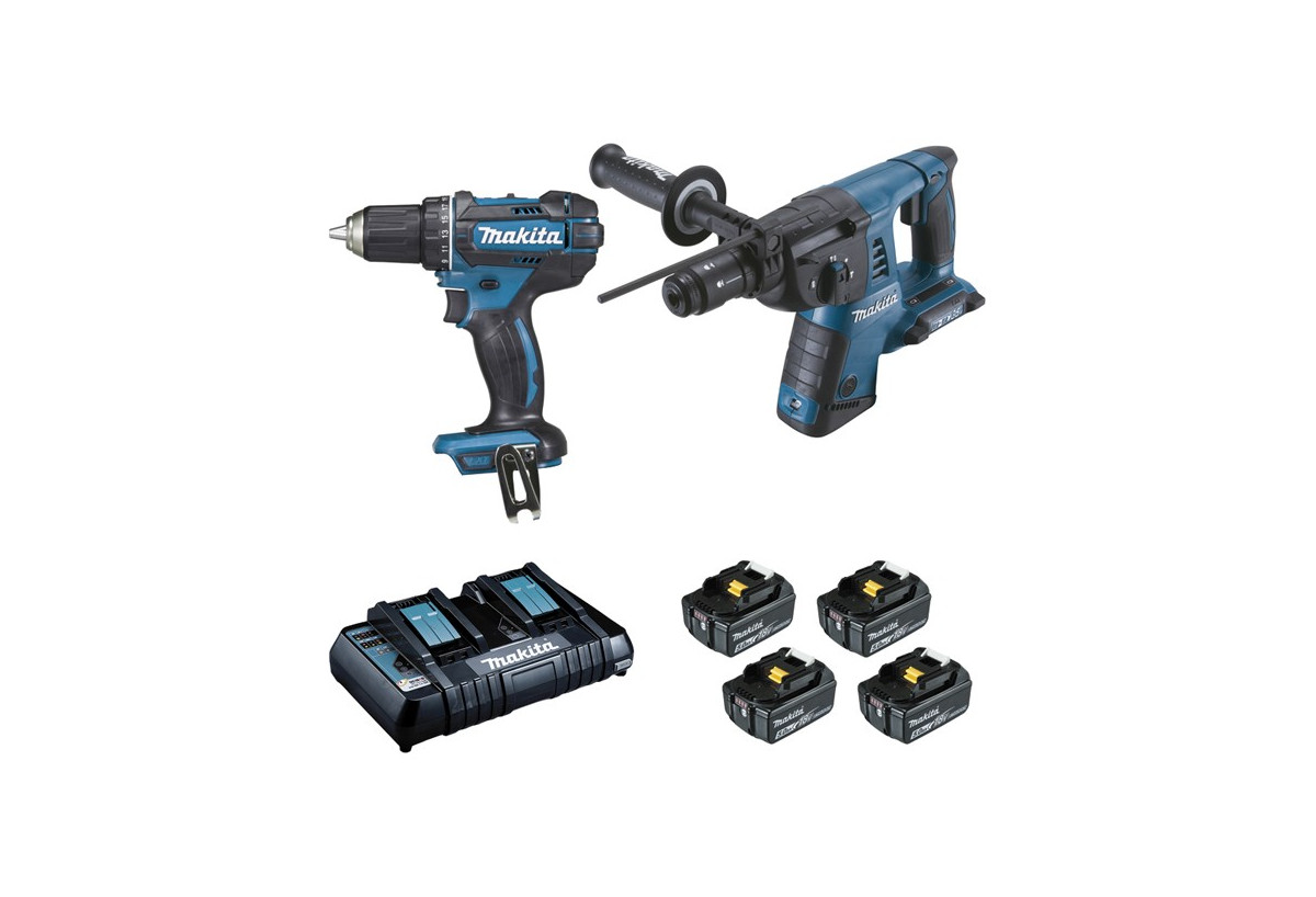 Ensemble perceuse et perforateur 18 V Li-Ion usage quotidien - Makita : Confort'Mat