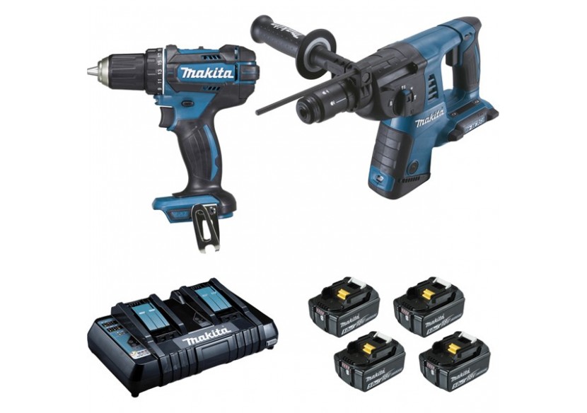 Ensemble perceuse et perforateur 18 V Li-Ion usage quotidien - Makita : Confort'Mat