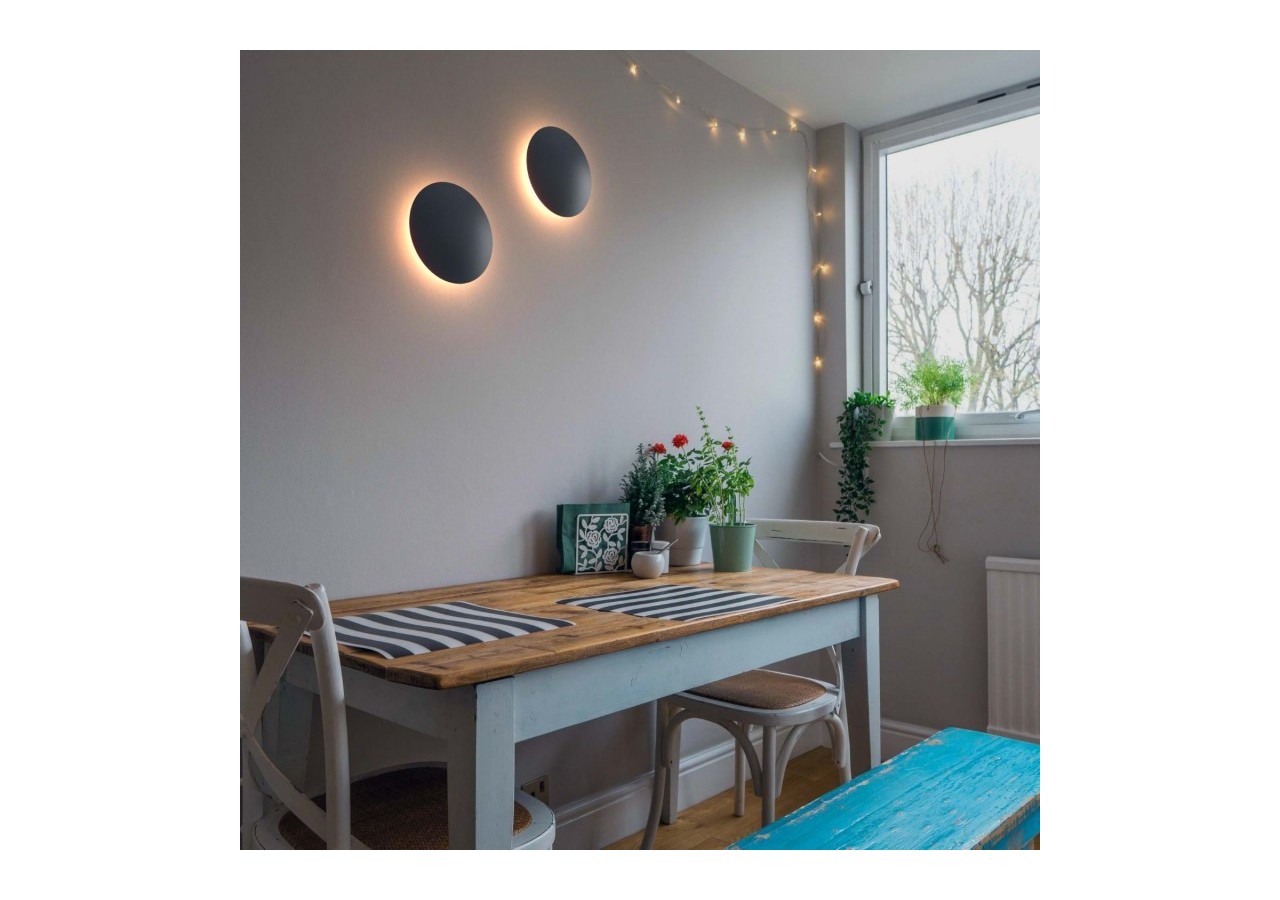 Applique murale LED ronde "Eclipsis" 18W-3000K-IRCI90-Driver KeGu-IP20 - LN1587-18W-N - Barcelona LED