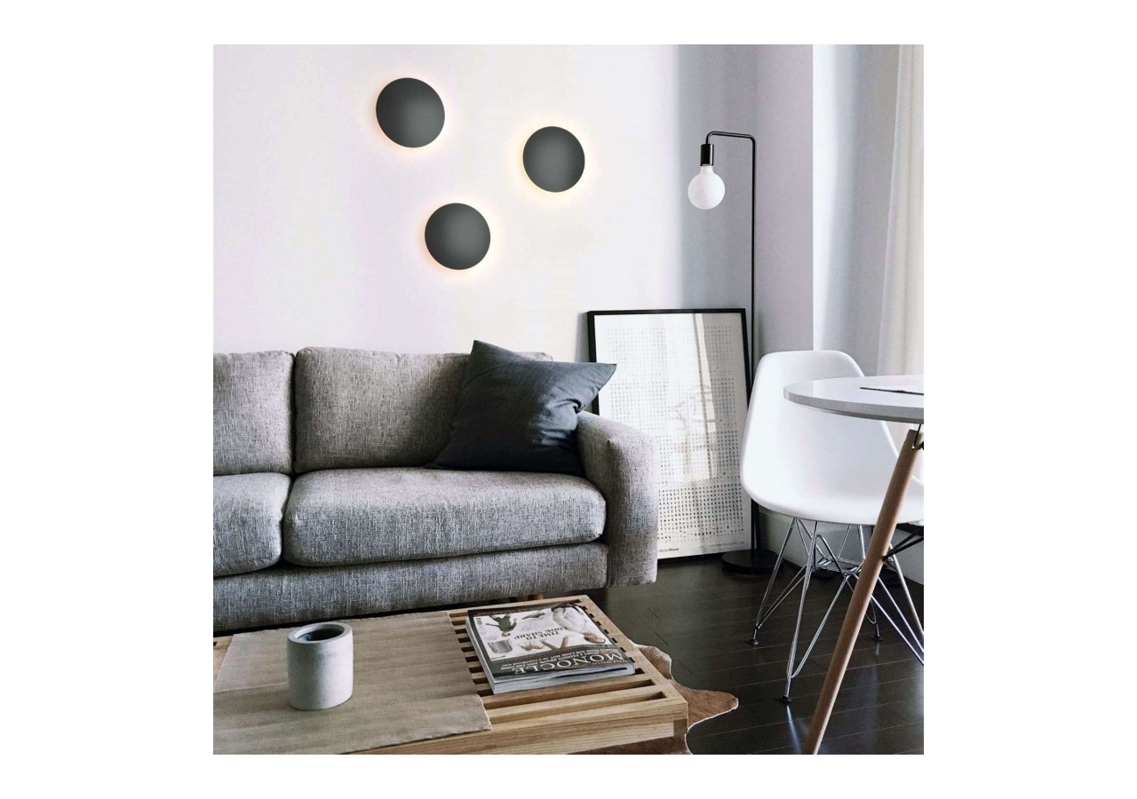 Applique murale LED ronde "Eclipsis" 18W-3000K-IRCI90-Driver KeGu-IP20 - LN1587-18W-N - Barcelona LED