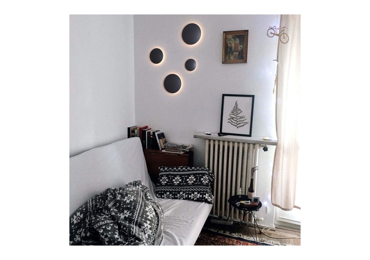 Applique murale LED ronde "Eclipsis" 18W-3000K-IRCI90-Driver KeGu-IP20 - LN1587-18W-N - Barcelona LED