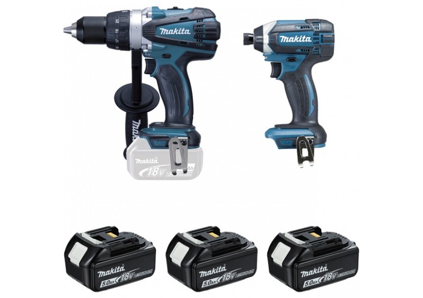 Ensemble perceuse et visseuse à choc 18 V Li-Ion usage quotidien - Makita : Confort'Mat