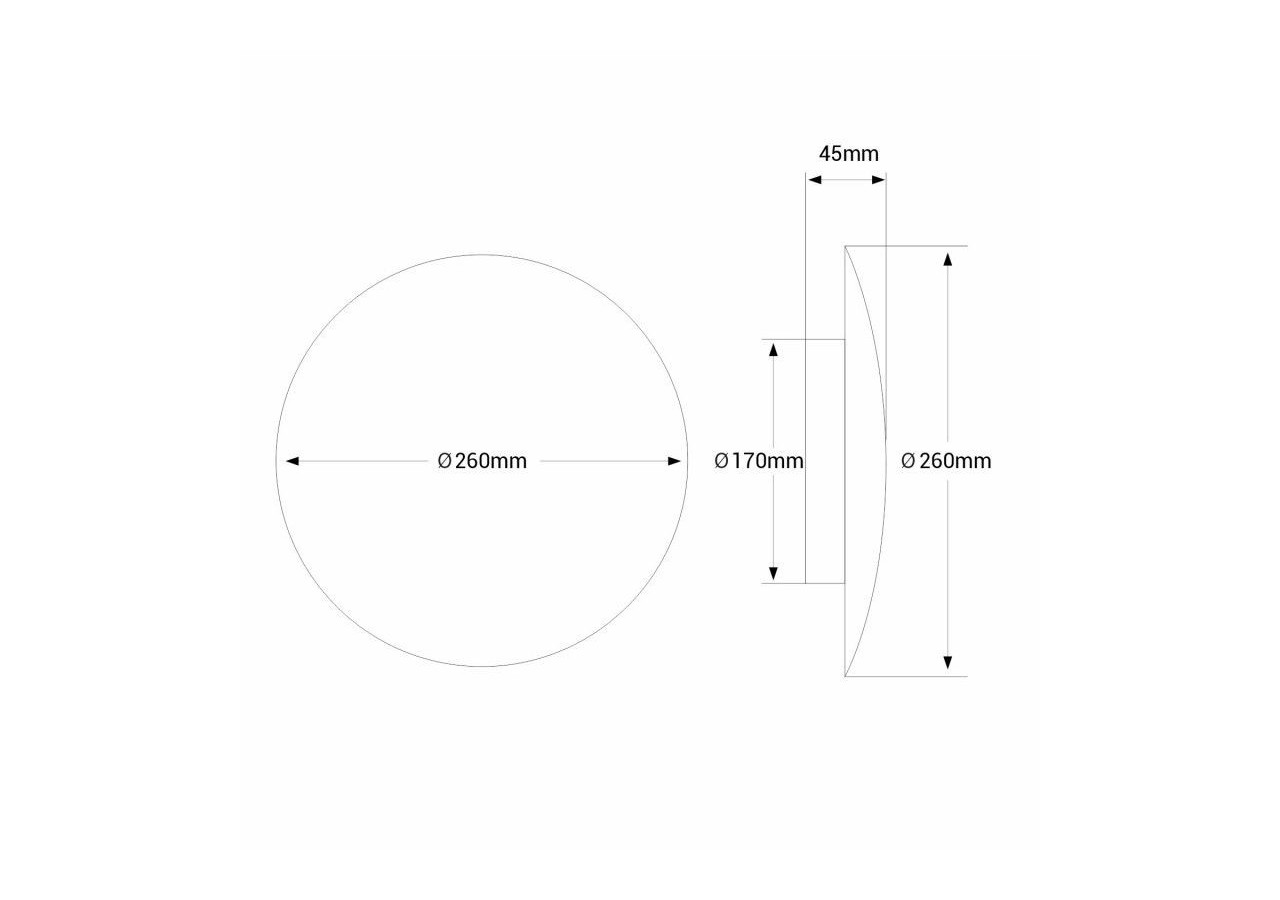 Applique murale LED ronde "Eclipsis" 18W-3000K-IRCI90-Driver KeGu-IP20 - LN1587-18W-N - Barcelona LED