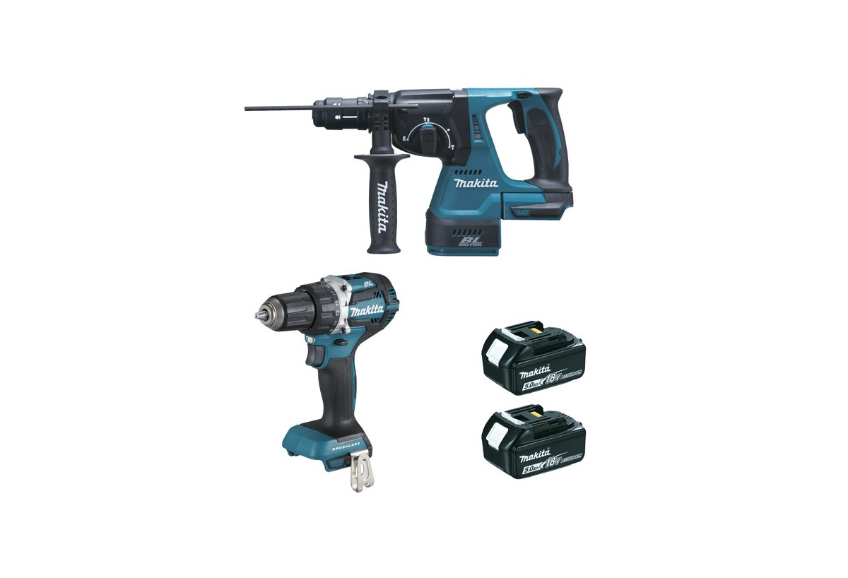 Ensemble perceuse et perforateur 18 V Li-Ion usage intensif - Makita : Confort'Mat