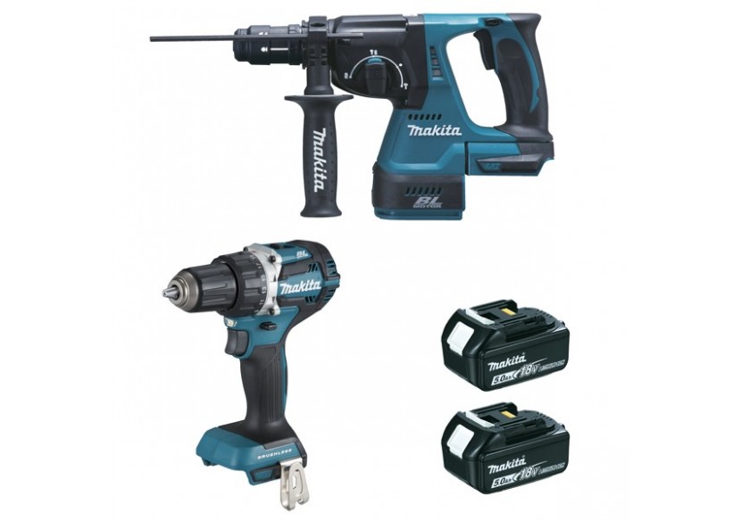 Ensemble perceuse et perforateur 18 V Li-Ion usage intensif - Makita : Confort'Mat