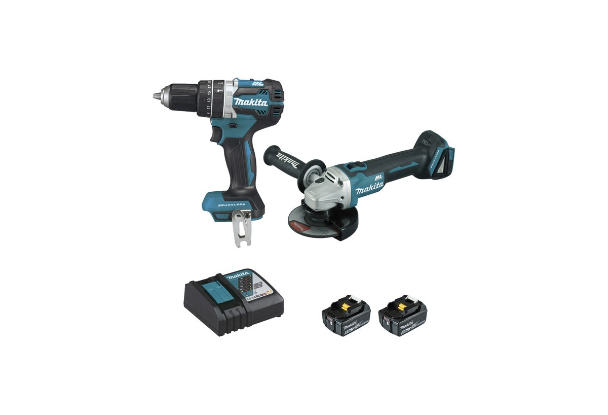 Ensemble perceuse à percussion et meleuse 18 V Li-Ion usage intensif - Makita : Confort'Mat