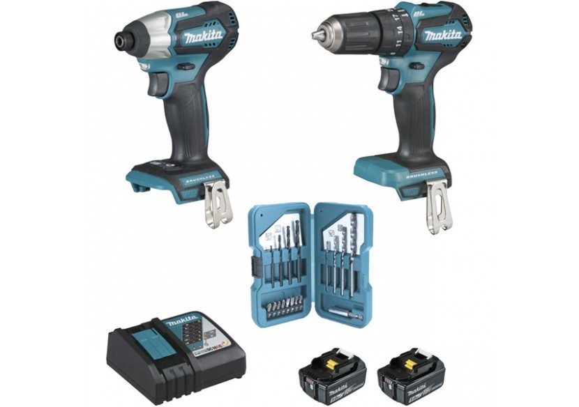 Ensemble perceuse à percussion et visseuse à choc 18 V Li-Ion format compact - Makita : Confort'Mat