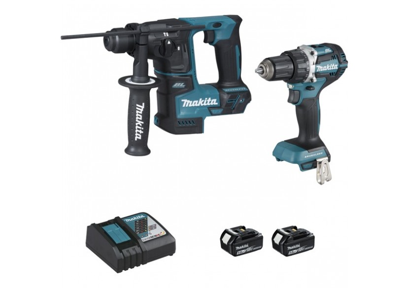 Ensemble perceuse et perforateur 18 V Li-Ion format compact - Makita : Confort'Mat