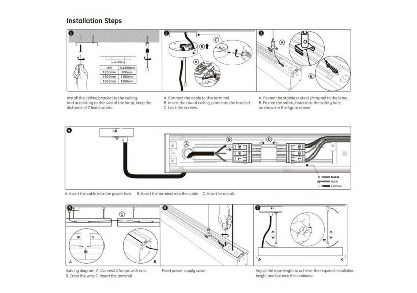 Linéaire suspendu "Blue Skylight" SMART-CCT-Effet de ciel-48W-UGR16 - B9021-S-B - Barcelona LED