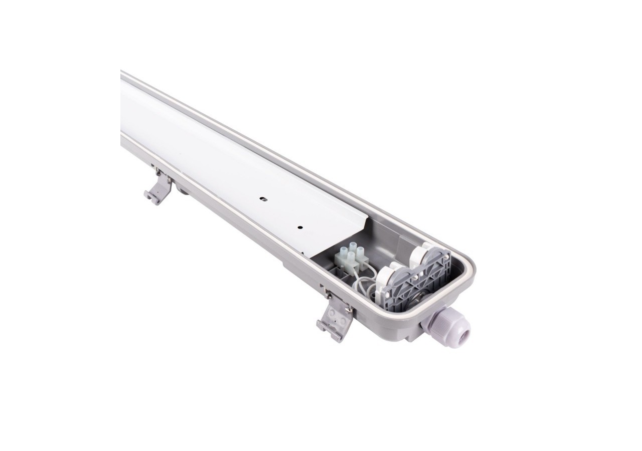 Kit Boîtier étanche double 60cm + 2 tubes LED T8 9W-6000K - K8480-60-6K - Barcelona LED