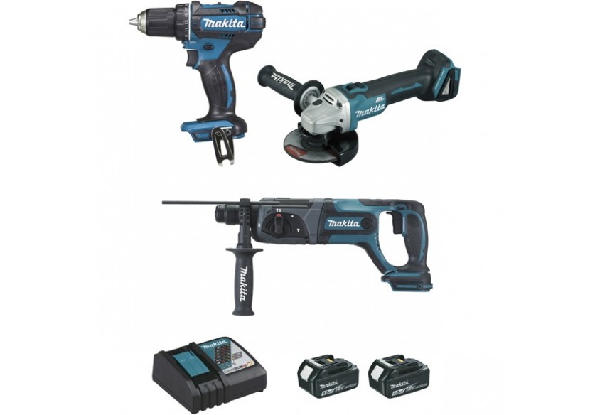 Ensemble perceuse, meleuse et perforateur 18 V Li-Ion usage quotidien - Makita : Confort'Mat