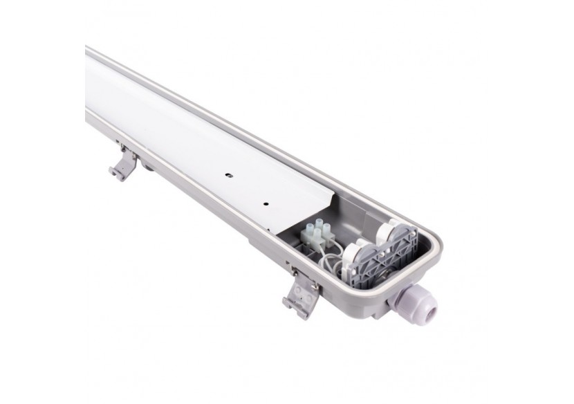Kit Boîtier étanche double 60cm + 2 tubes LED T8 9W-4000K - K8480-60-4K - Barcelona LED