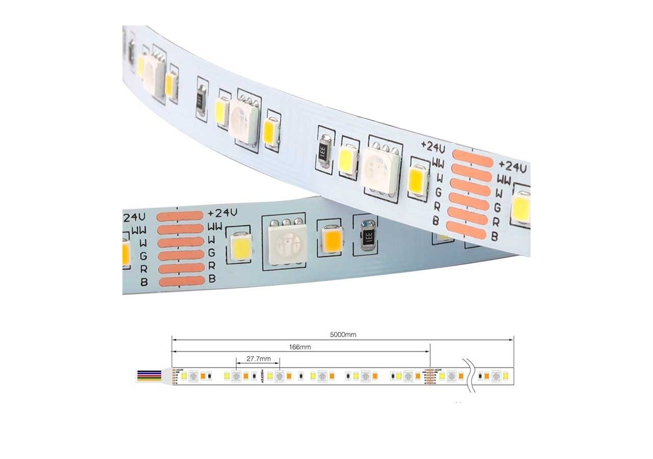 Ruban LED RGB+CCT-70W-24V-IP20-5m - B1554-IP20-RGB+CCT - Barcelona LED