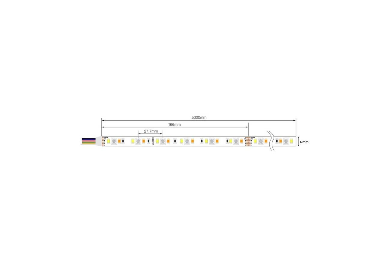 Ruban LED RGB+CCT-70W-24V-IP20-5m - B1554-IP20-RGB+CCT - Barcelona LED