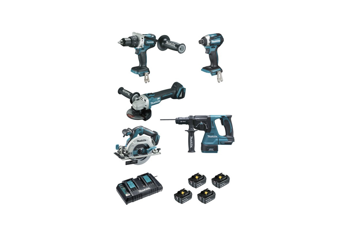 Ensemble de 5 machines 18 V Li-Ion expert - Makita : Confort'Mat