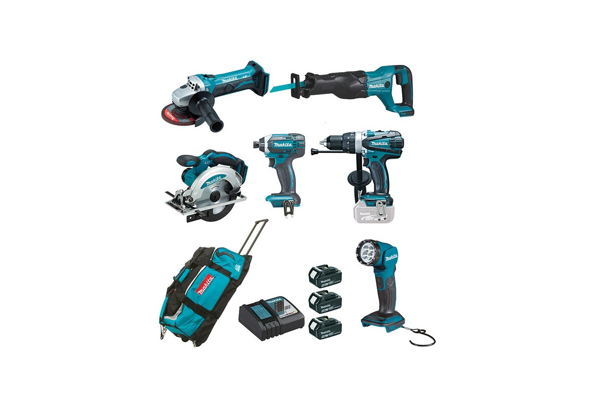 Ensemble de 6 machines 18 V Li-Ion usage quotidien - Makita : Confort'Mat