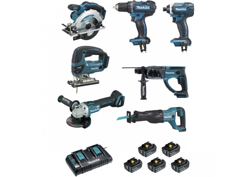 Ensemble de 7 machines 18 V Li-Ion usage quotidien - Makita : Confort'Mat