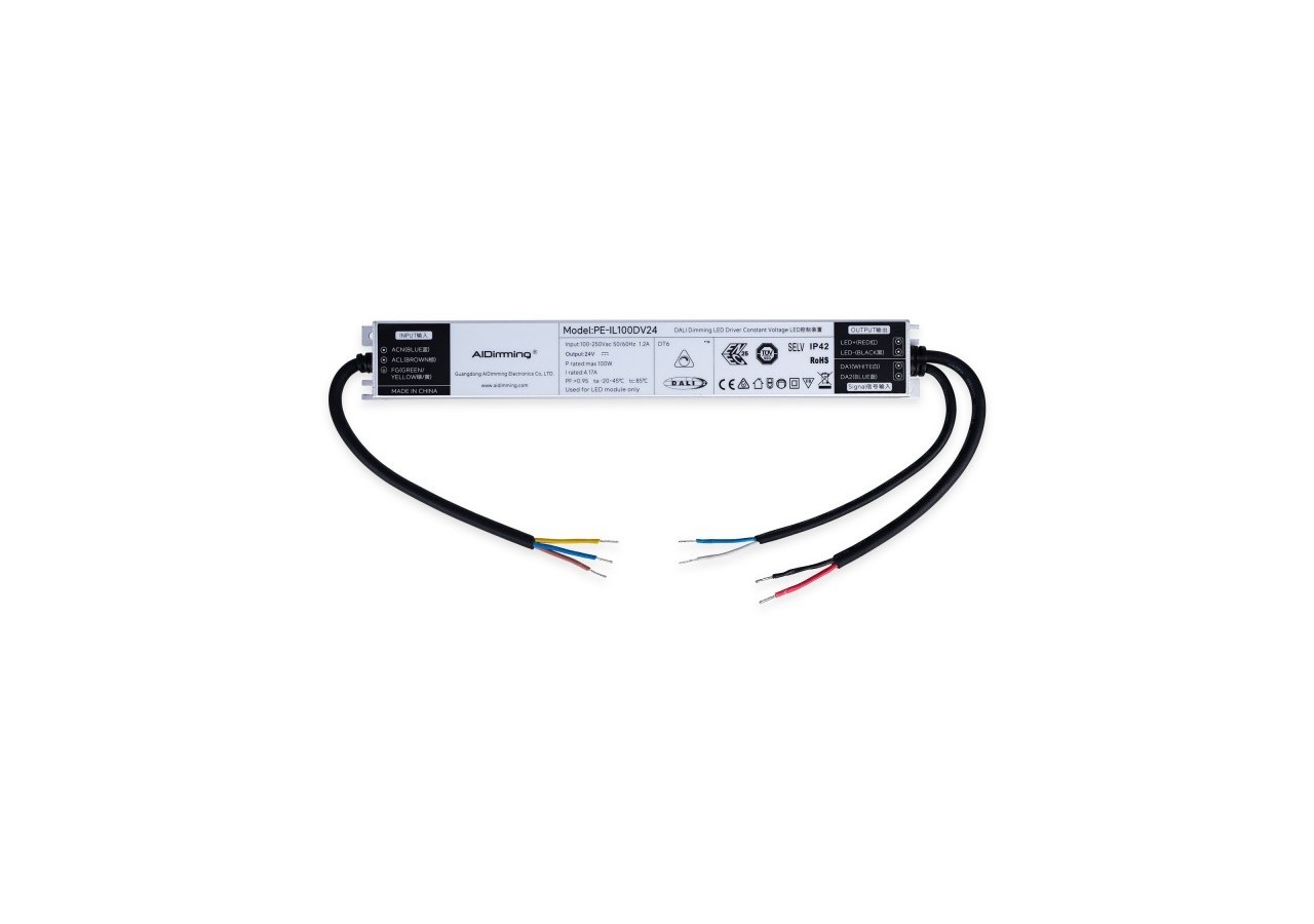 Alimentation LED dimmable DALI DT6-24V DC-4,17A-100W - PE-IL100DV24 - Barcelona LED