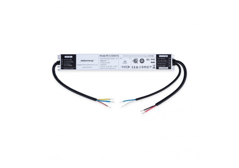 Alimentation LED dimmable DALI DT6-12V DC-8.3A-100W - PE-IL100DV12 - Barcelona LED Alimentation LED dimmable DALI DT6-12V DC-8.3A-100W - PE-IL100DV12 - Barcelona LED