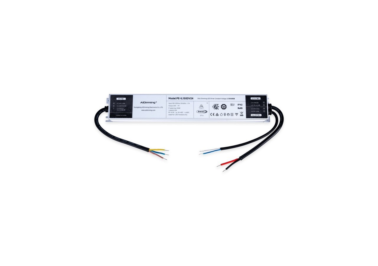 Alimentation LED dimmable DALI DT6-24V DC-6,25A-150W - PE-IL150DV24 - Barcelona LED