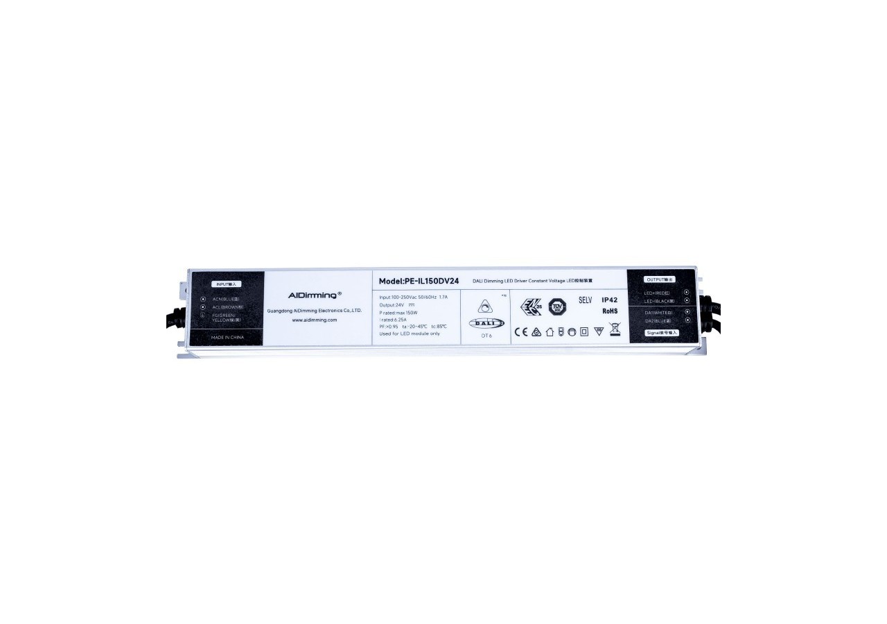 Alimentation LED dimmable DALI DT6-24V DC-6,25A-150W - PE-IL150DV24 - Barcelona LED