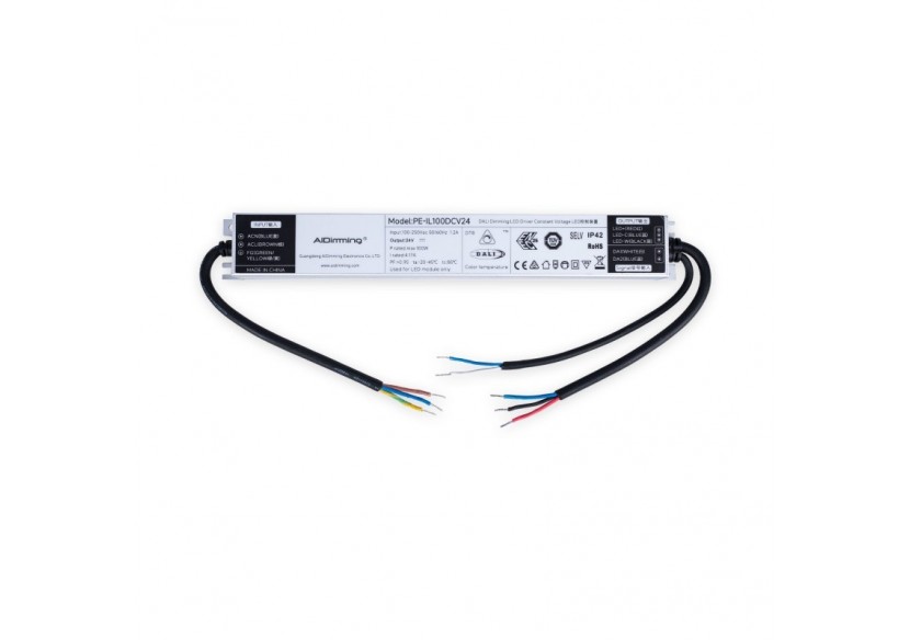 Alimentation LED dimmable DALI DT8-24V DC-4.17A-100W - PE-IL100DCV24 - Barcelona LED Alimentation LED dimmable DALI DT8-24V DC-4.17A-100W - PE-IL100DCV24 - Barcelona LED