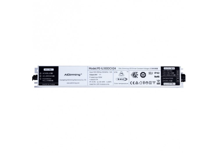 Alimentation LED dimmable DALI DT8-24V DC-4.17A-100W - PE-IL100DCV24 - Barcelona LED 2