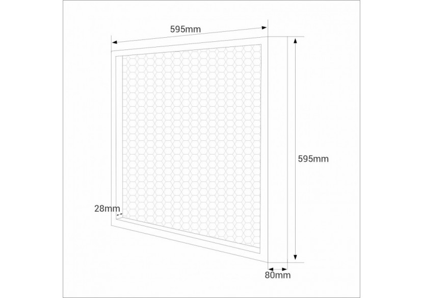 Panneau LED "Blue Skylight" effet de ciel-Daylight-90W-60x60cm - B5228-BS-60X60 - Barcelona LED