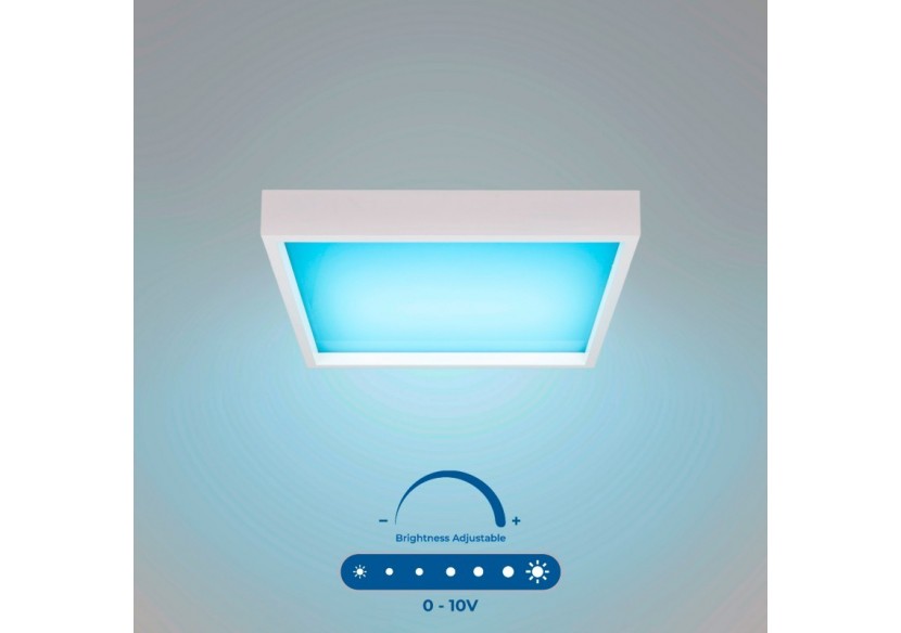 Panneau LED "Blue Skylight" effet de ciel-Daylight-Dimmable 0-10V-155W-60x60cm - B5228-BS-60X60-D - Barcelona LED