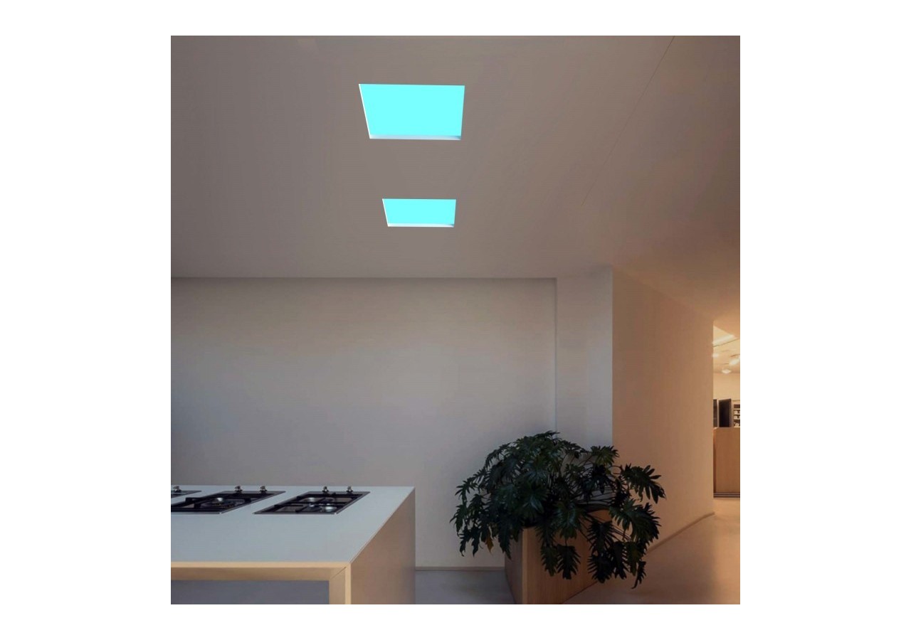 Panneau LED "Blue Skylight" effet de ciel-Daylight-Dimmable 0-10V-155W-60x60cm - B5228-BS-60X60-D - Barcelona LED