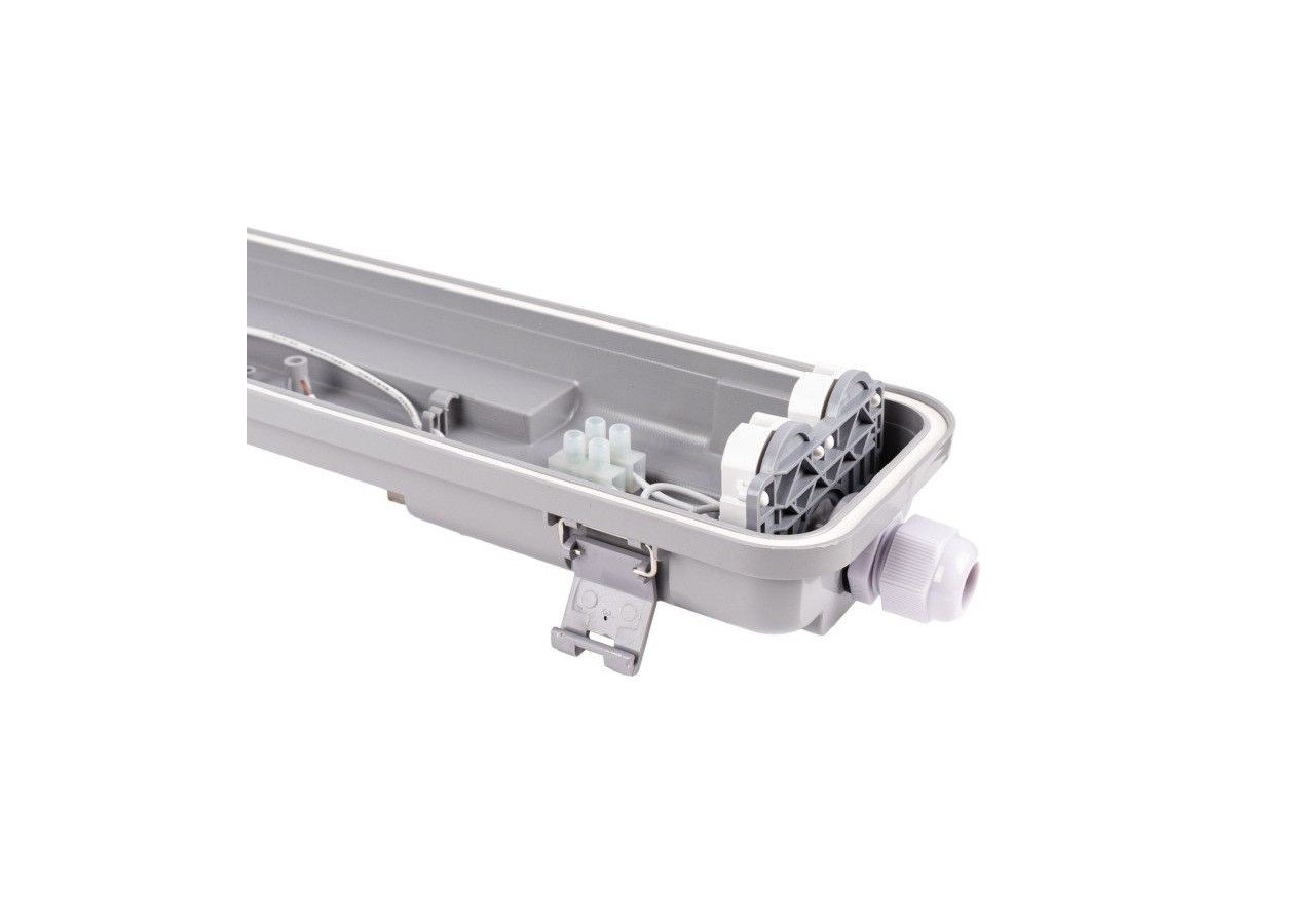 Kit Boîtier étanche double 120cm + 2 tubes LED T8 18W-4000K - K8480-120-4K - Barcelona LED