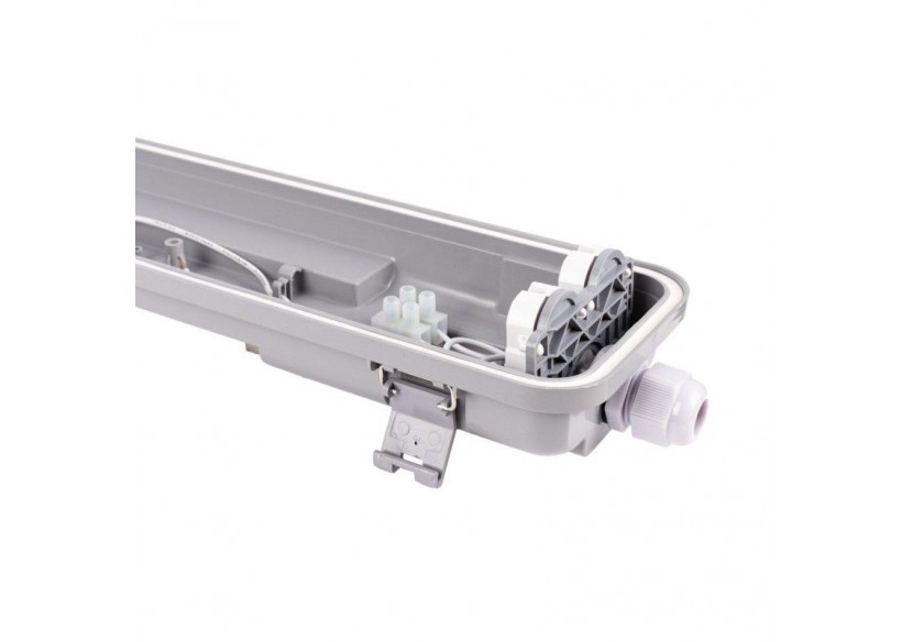 Kit Boîtier étanche double 120cm + 2 tubes LED T8 18W-4000K - K8480-120-4K - Barcelona LED