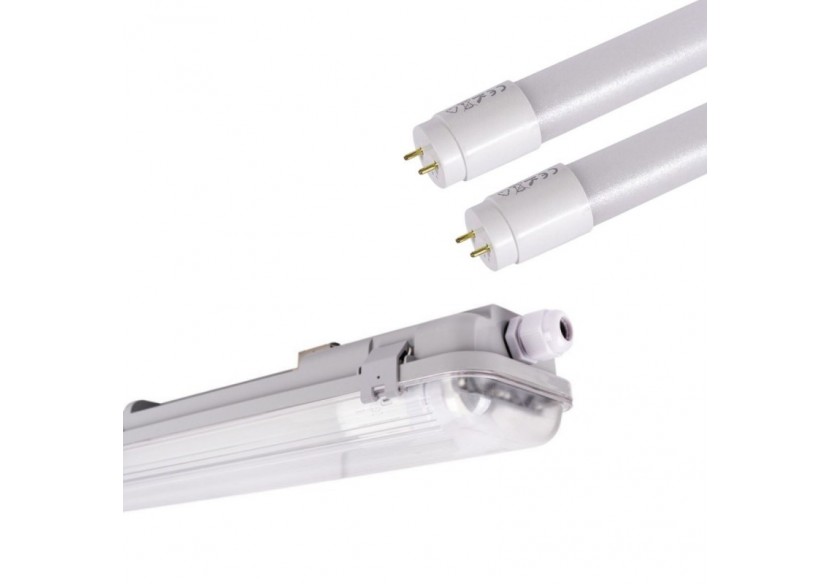 Kit Boîtier étanche 150cm + tube LED T8 24W-4000K - K8470-150-4K - Barcelona LED