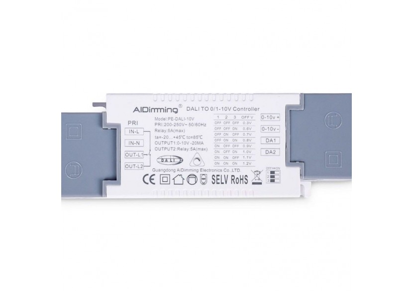 Convertisseur DALI vers 0-10V + relais DALI-500W - PE-DALI-10V - Barcelona LED